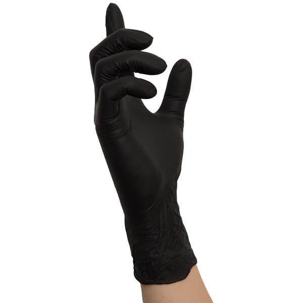 NITRAS BLACK WAVE, Schutz- und Kochhandschuhe schwarz