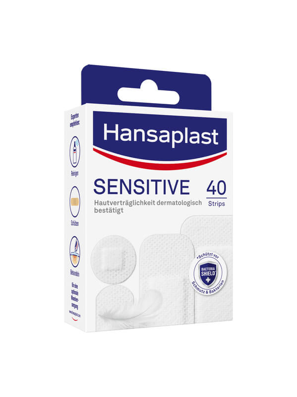 Hansaplast Sensitive 40 Pflasterstrips in 4 Größen