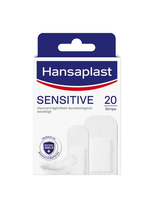 Hansaplast Sensitive 20 Pflasterstrips in 2 Größen