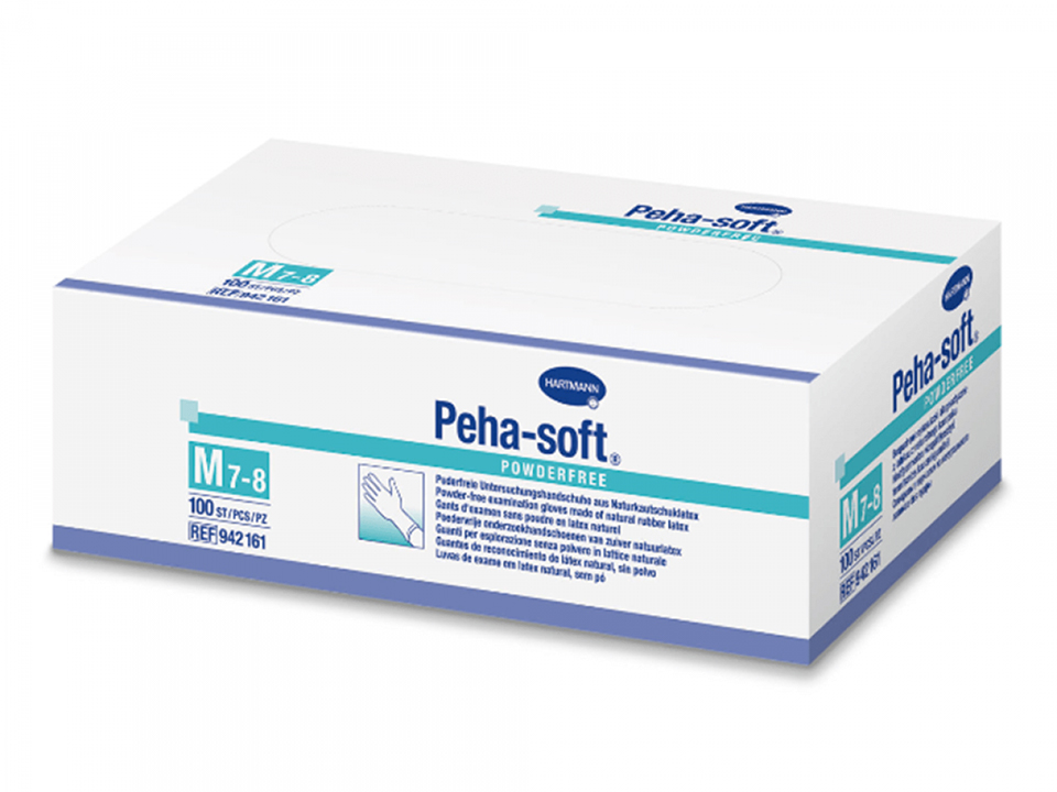 Peha-soft Latexhandschuhe, 100 Stück puderfrei