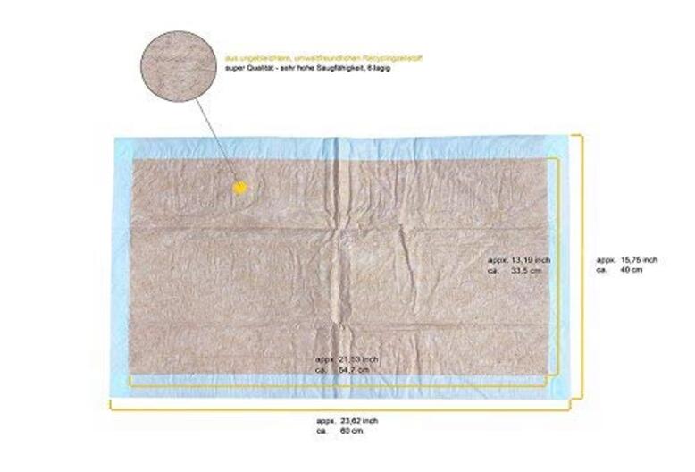 Hygieneunterlagen 40x60, 20 Lagen - 100 Stück