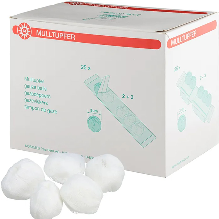 Nobamed Mulltupfer 3cm Pflaumengroß - 250 Stück