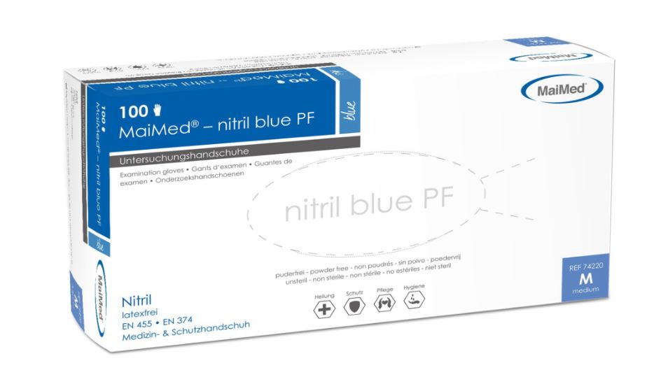 MaiMed® - nitril blue PF Einmalhandschuhe, Nitril