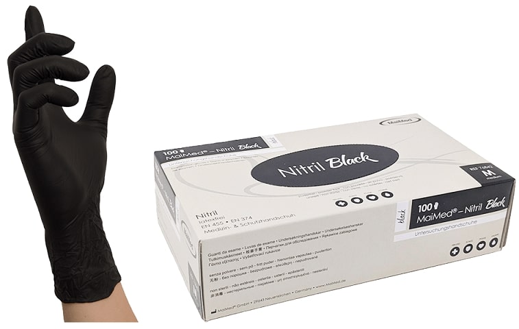 MaiMed Nitril Black, Schutz- und Tattoohandschuh