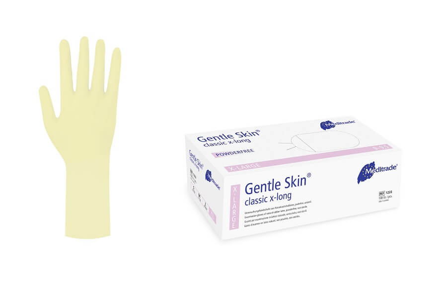 Gentle Skin classic x-long Latexhandschuhe