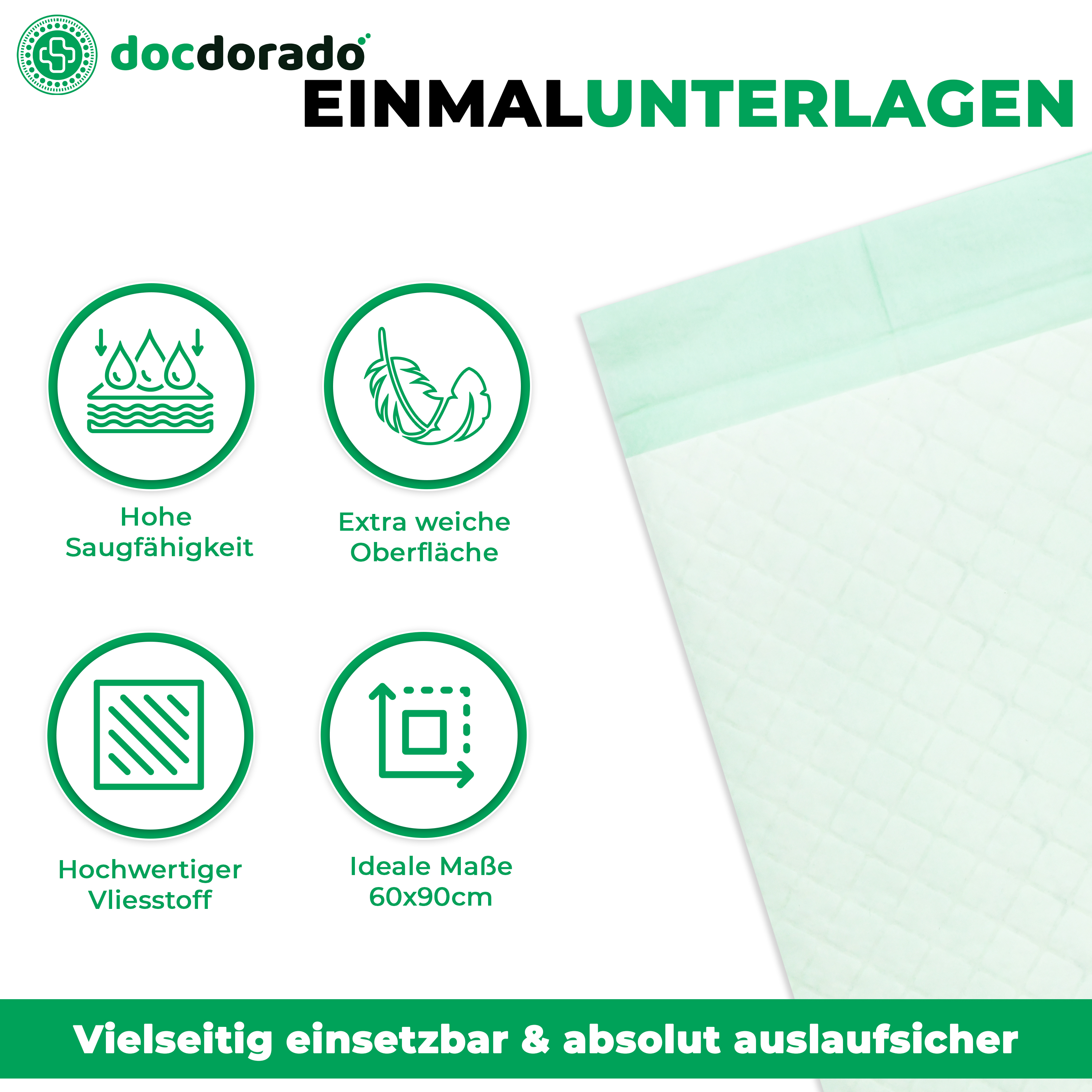 Krankenunterlagen 60x90 cm, 100 Stück 6-lg.