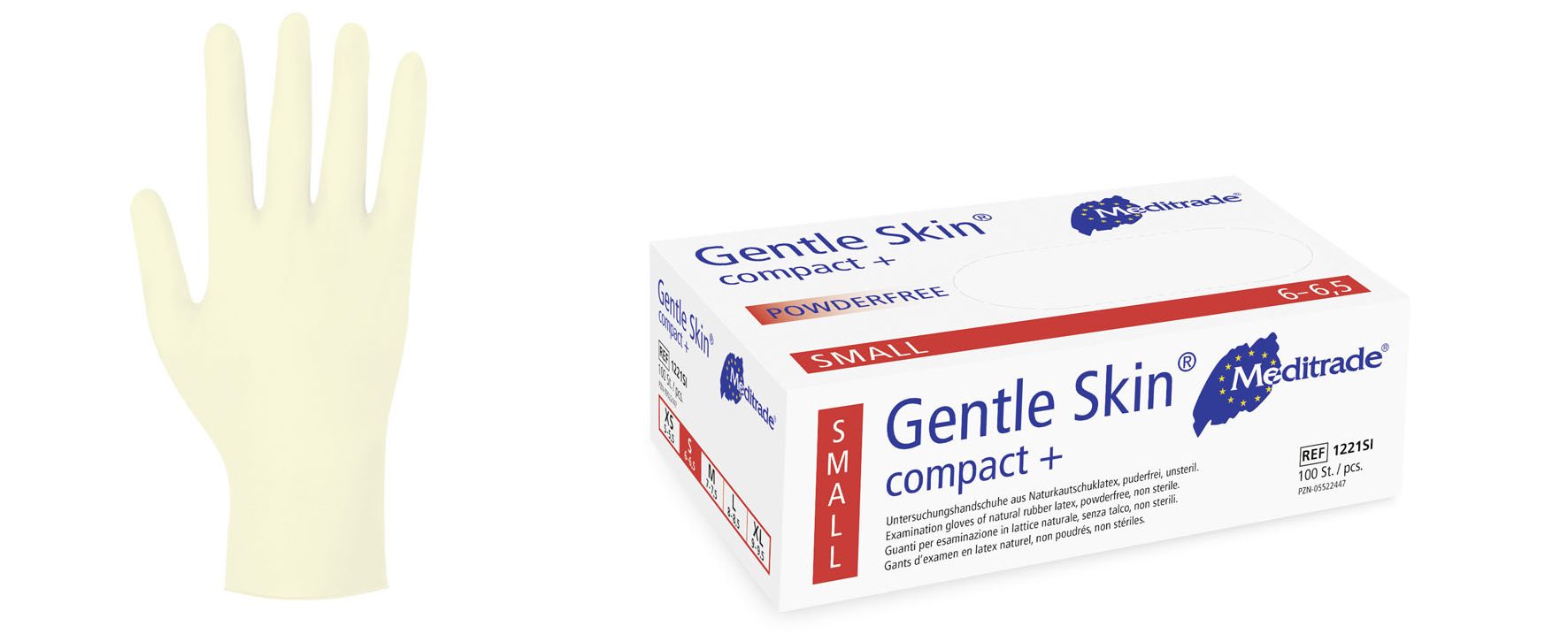 Gentle Skin compact+ Latex Einmalhandschuhe