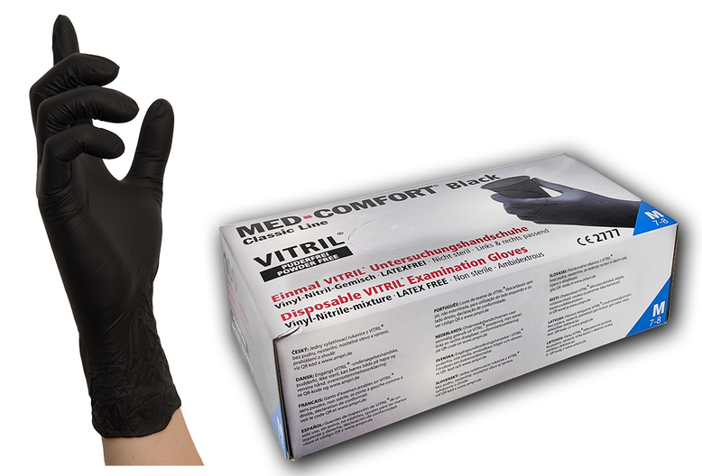 Vitril Handschuhe schwarz, Vinyl-Nitril Einweghandschuh