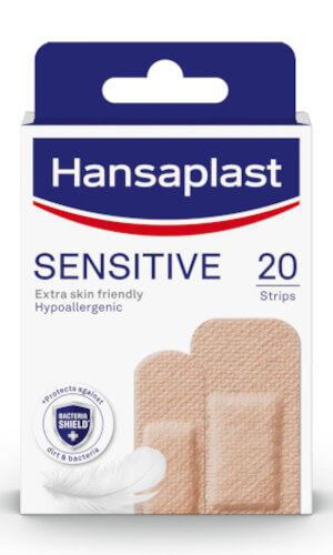 Hansaplast Sensitive, Hautton light 20 Pflaster in 2 Größen