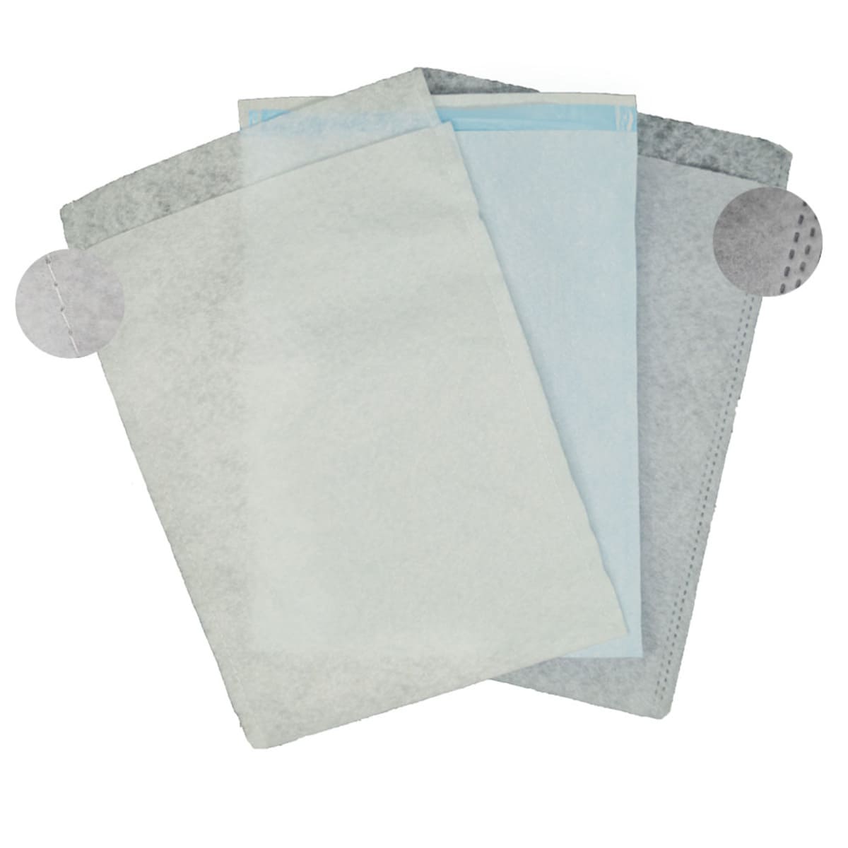 UNIGLOVES Einmal-Waschhandschuhe weiß/blau - 100 Stk.