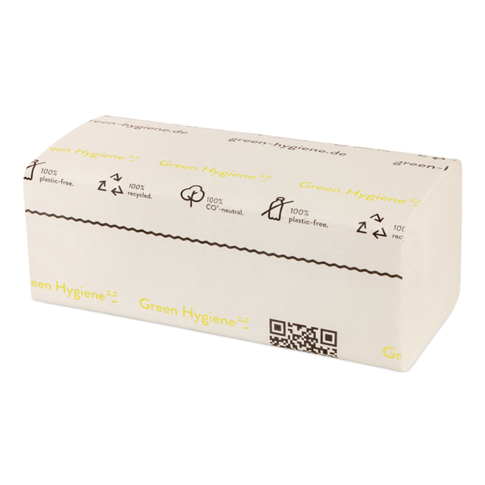Green Hygiene® FRIEDA Falthandtücher, 2-lagig N-Falz 25x23cm