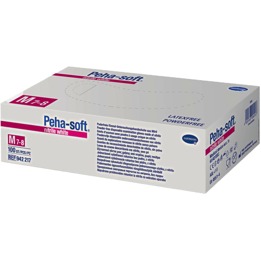 Peha-soft® nitrile white Einmalhandschuhe, 100 Stück