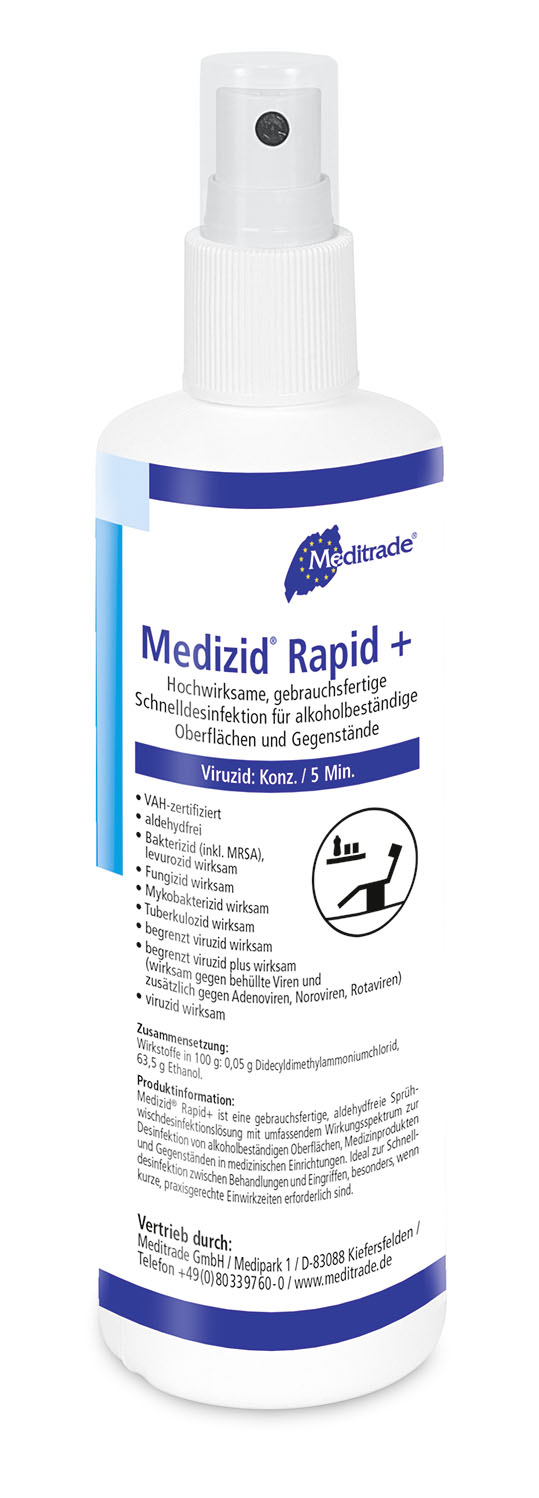 Meditrade Medizid® Rapid+ Sprühwischdesinfektion