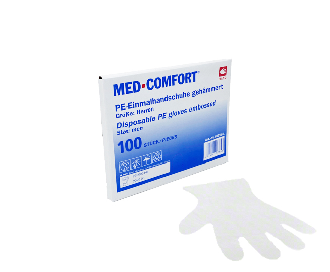 Med-Comfort PE Folienhandschuhe, 100 Stück