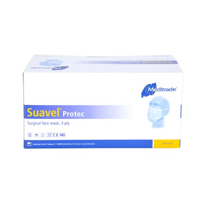 Suavel Protec, Medizinischer Mundschutz 3-lagig blau