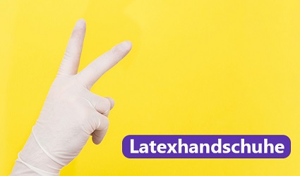 Gepuderte und ungepuderte Latexhandschuhe