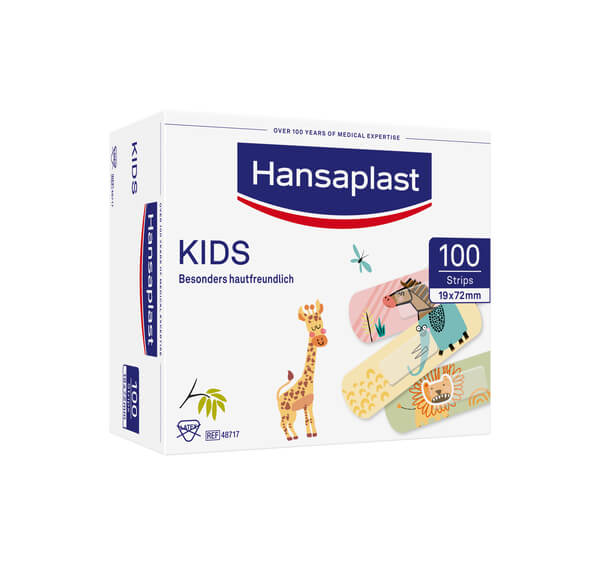 Hansaplast KIDS Strips 1,9 cm x 7,2 cm, 100 Sk.