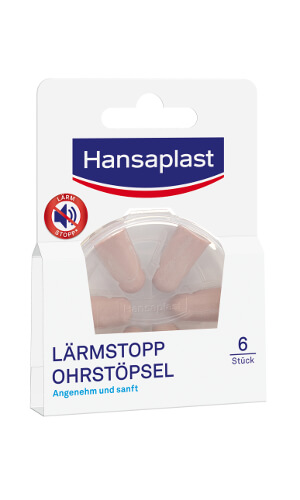 Hansaplast Lärmstop Ohrstöpsel Gehörschutzstöpsel 6 Stück