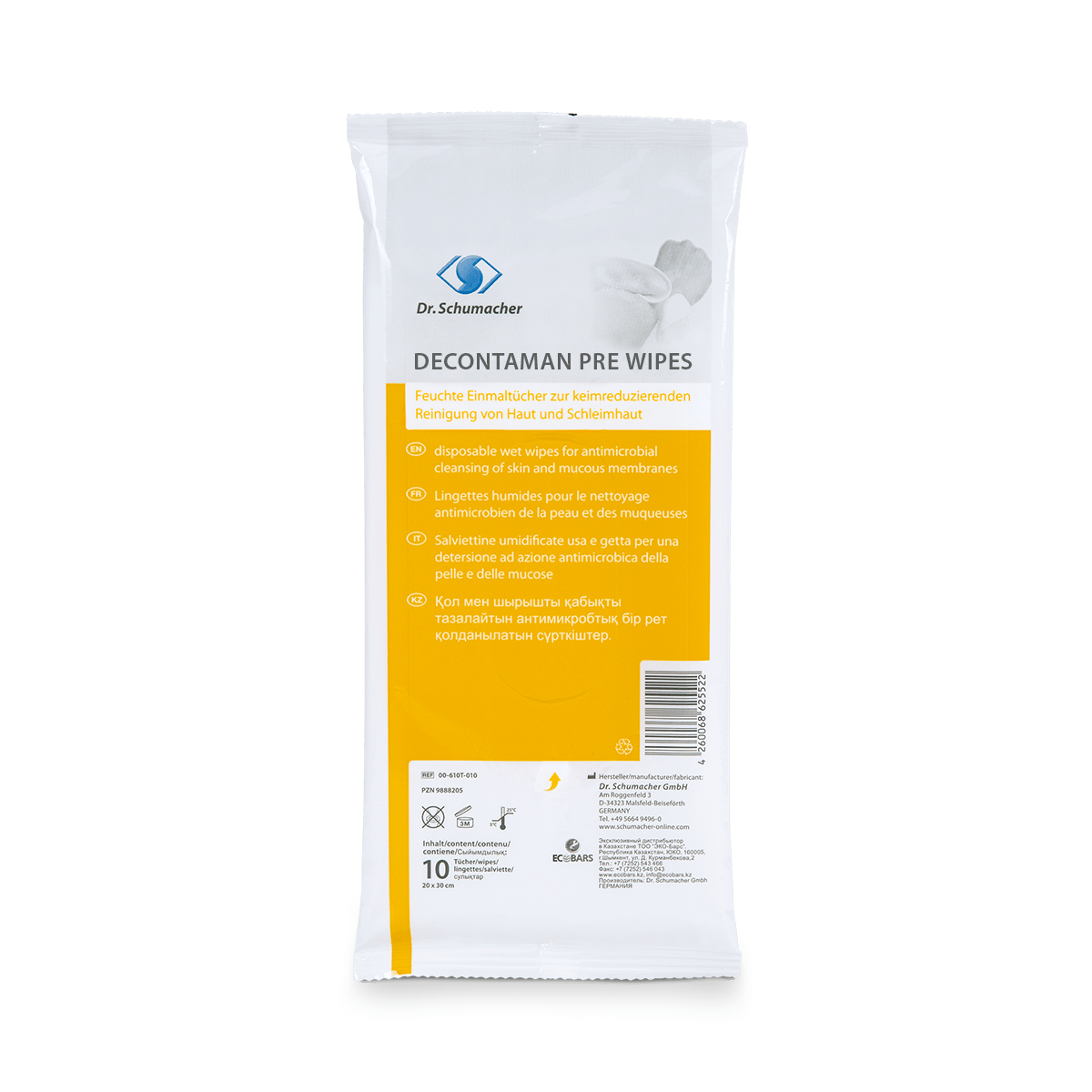 Dr. Schumacher Decontaman Pre Wipes - 10 Tücher