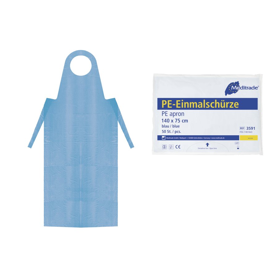 Meditrade PE-Einmalschürze, blau