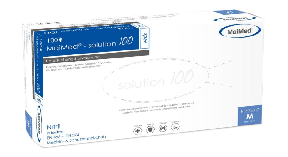 MaiMed® solution 100 white Einmalhandschuhe, Nitril