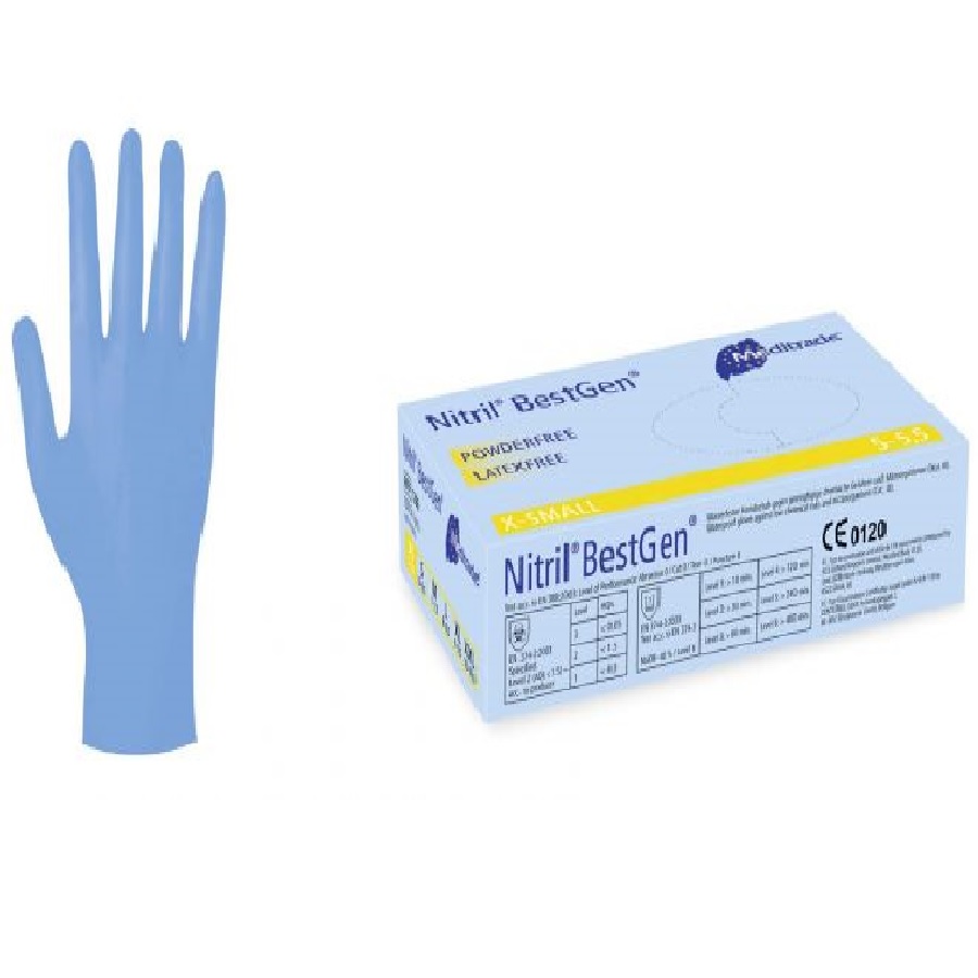 Meditrade Nitril BestGen, Einmalhandschuhe blau 100 Stk.
