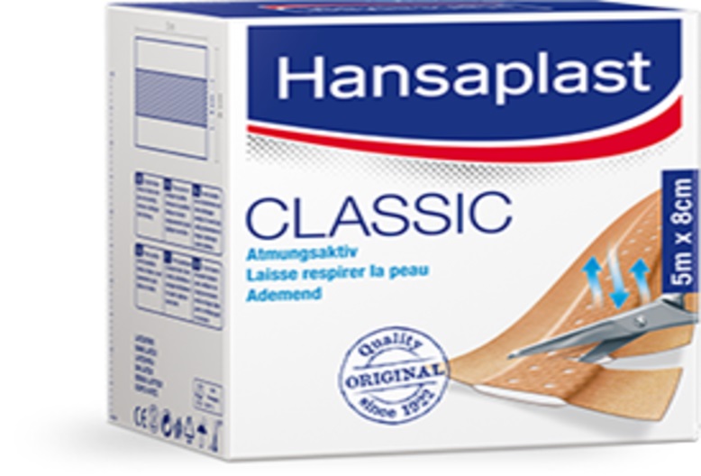 Hansaplast Classic, Pflaster 8cm x 5m