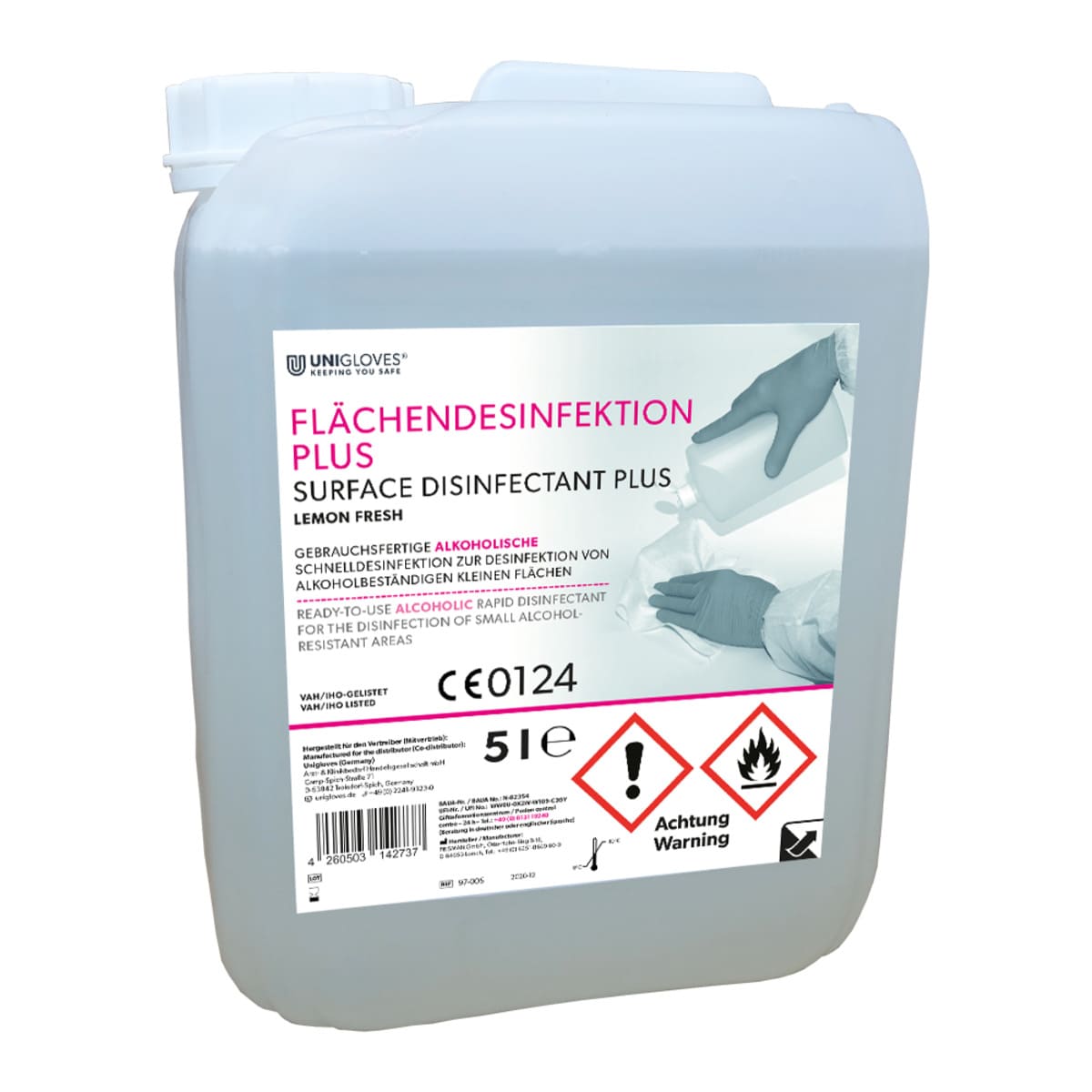 UNIGLOVES Flächendesinfektion PLUS, Fresh