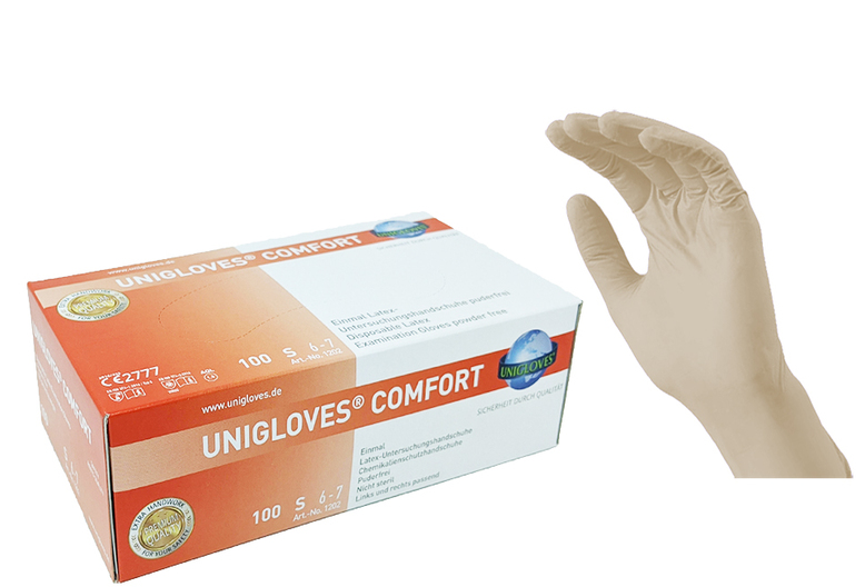 Unigloves Latex Einmalhandschuhe COMFORT