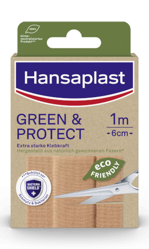 Hansaplast Green & Protect Pflaster 1m x 6cm