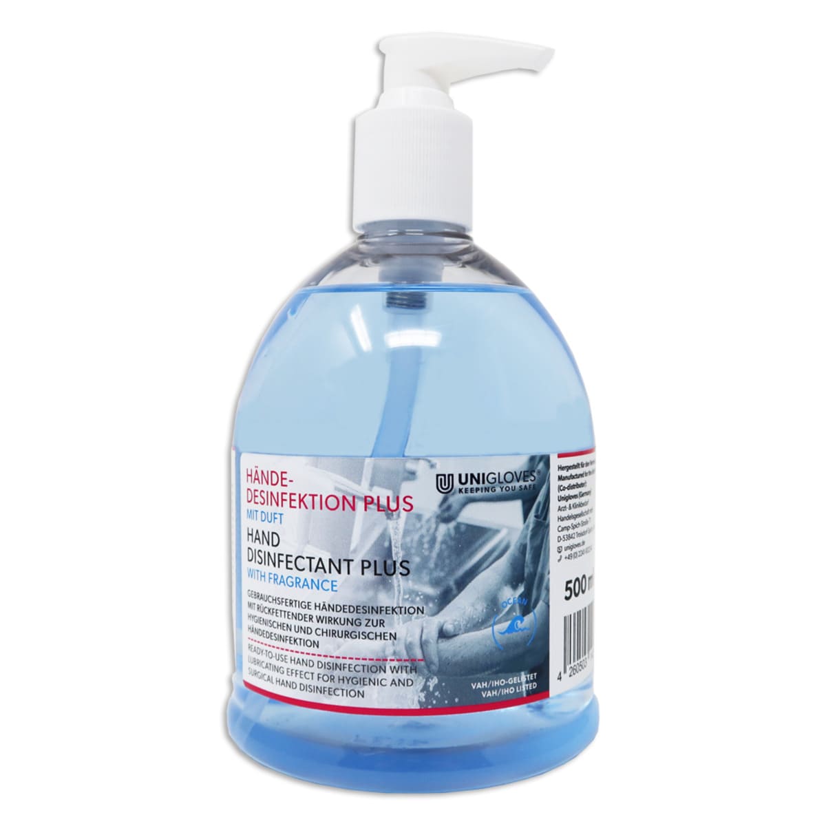 UNIGLOVES Händedesinfektion Plus, MIT DUFT - 500 ml