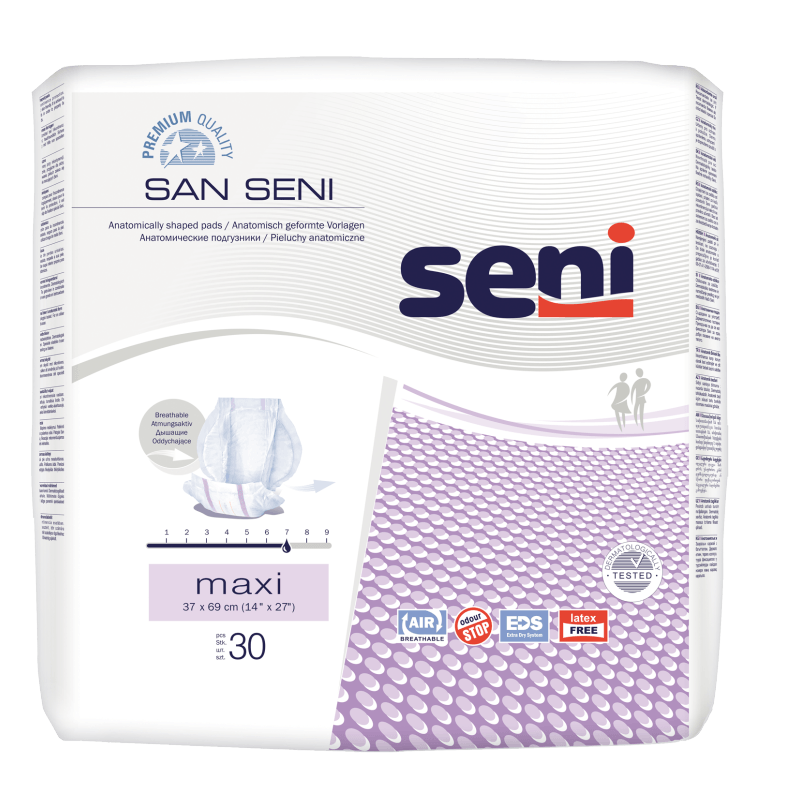 San SENI Maxi, Atmungsaktive Inkontinenzvorlagen